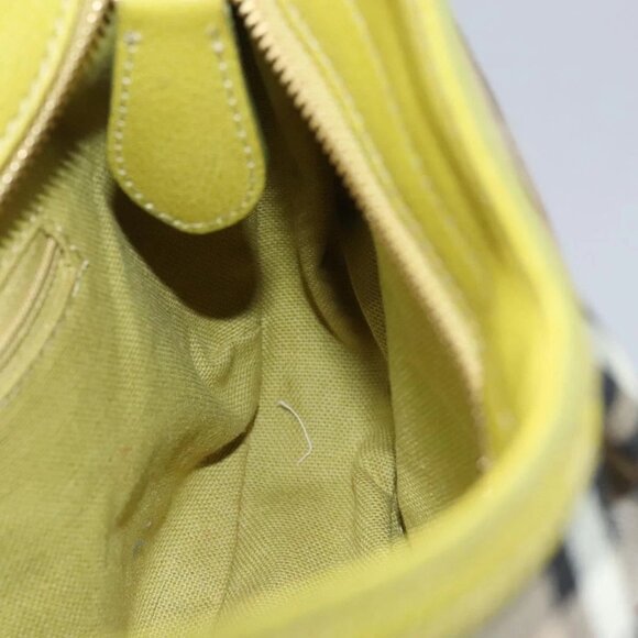 BURBERRY Nova Check Shoulder Bag PVC Leather Beige Auth BD897 - Picture 11 of 16